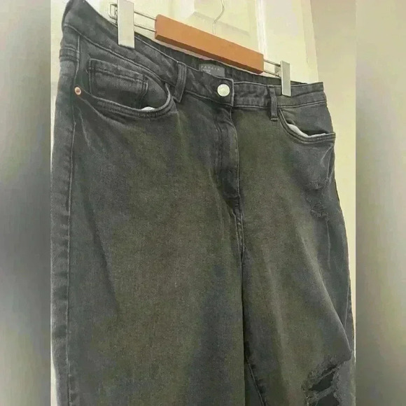 Papaya denim size 16 plus distressed black  denims super stretch - Picture 2 of 8